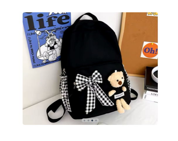 Vista 3 de Maleta infantil osito - ROSADO: NEGRA